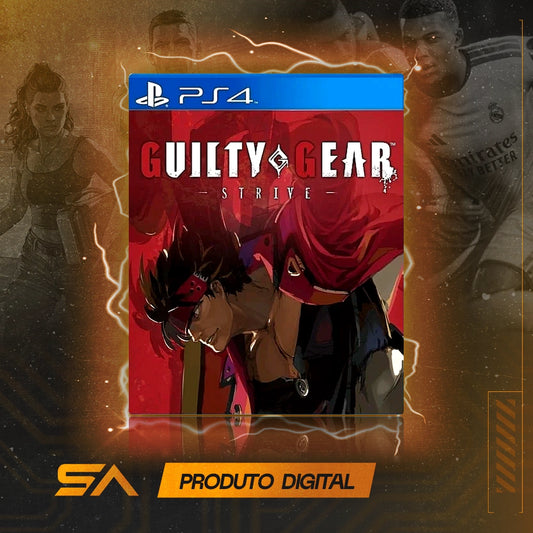 Capa oficial do jogo Guilty Gear Strive para PS4 em Mídia Digital