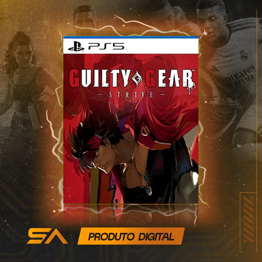 Capa oficial do jogo Guilty Gear Strive para PS5 em Mídia Digital