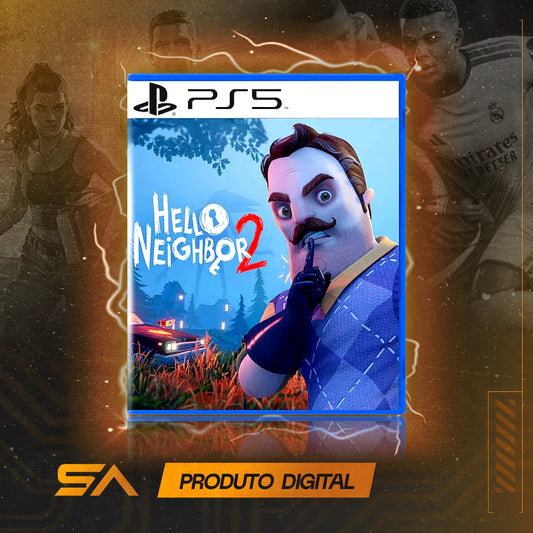 Capa oficial do jogo Hello Neighbor 2 para PS5 em Mídia Digital