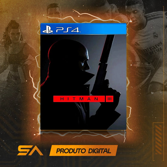 Capa oficial do jogo Hitman 3 para PS4 em Mídia Digital