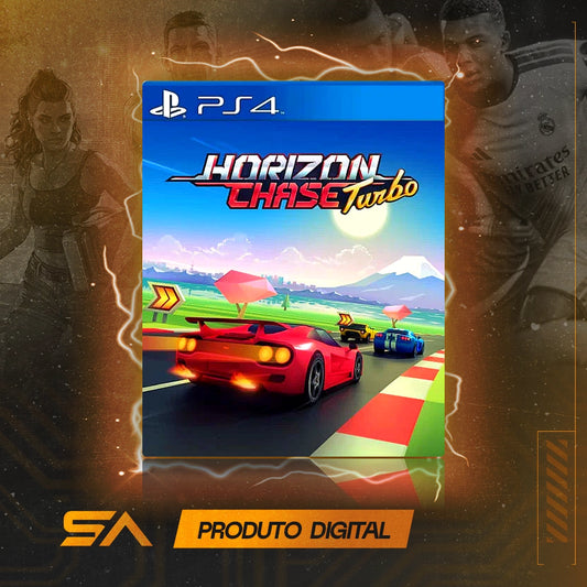 Capa oficial do jogo Horizon Chase Turbo para PS4 em Mídia Digital