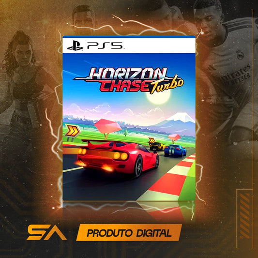 Capa oficial do jogo Horizon Chase Turbo para PS5 em Mídia Digital