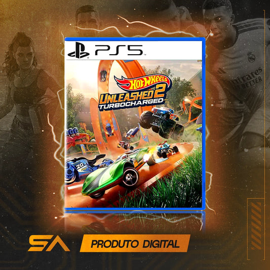 Capa oficial do jogo Hot Wheels Unleashed 2 - Turbocharged para PS5 em Mídia Digital