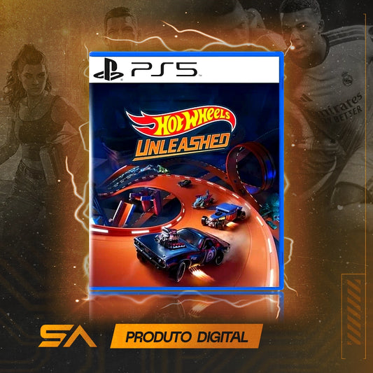 Capa oficial do jogo Hot Wheels Unleashed para PS5 em Mídia Digital