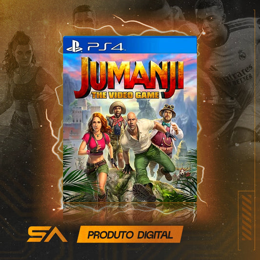 Capa oficial do jogo Jumanji para PS4 em Mídia Digital