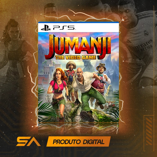 Capa oficial do jogo Jumanji para PS5 em Mídia Digital