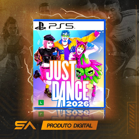 Capa oficial do jogo Just Dance 2026 Edition para PS5 em Mídia Digital