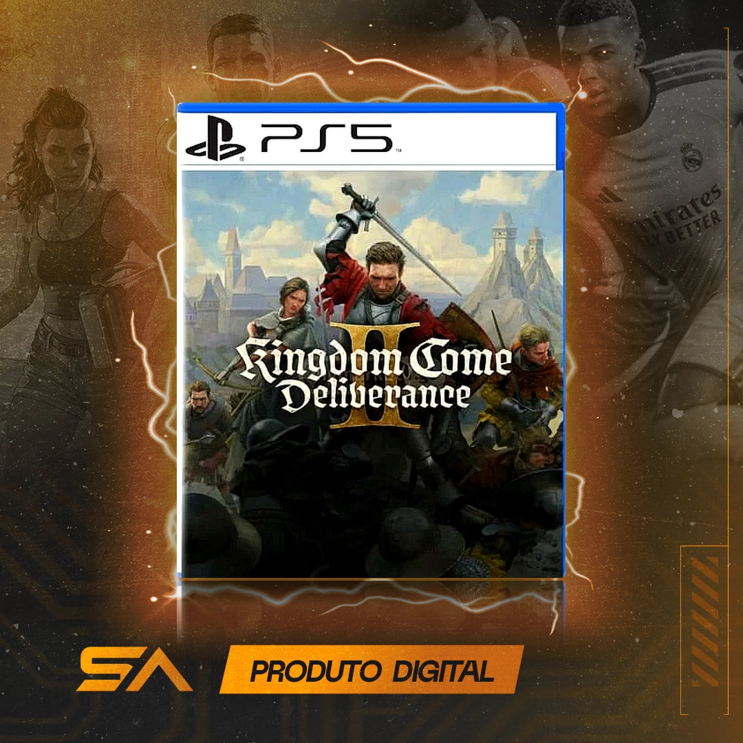 Capa oficial do jogo Kingdom Come: Deliverance II para PS5 em Mídia Digital