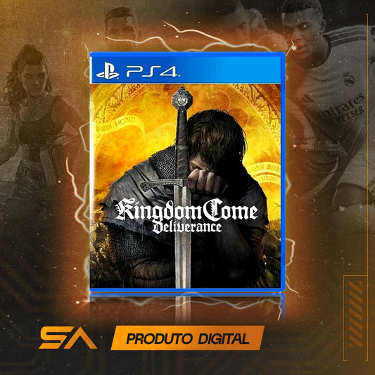 Capa oficial do jogo Kingdom Come: Deliverance para PS4 em Mídia Digital