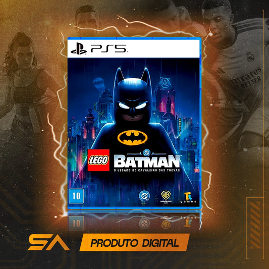 Capa oficial do jogo LEGO Batman: Legacy of The Dark Knight para PS5 em Mídia Digital