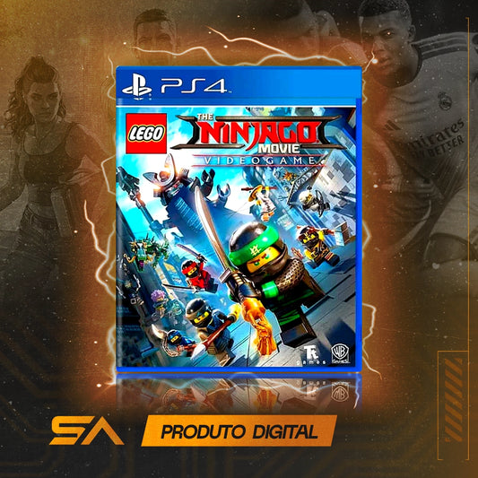Capa oficial do jogo LEGO Ninjago O Filme: Video Game para PS4 em Mídia Digital