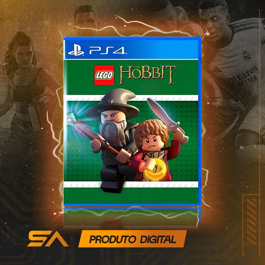 Capa oficial do jogo LEGO: O Hobbit para PS4 em Mídia Digital