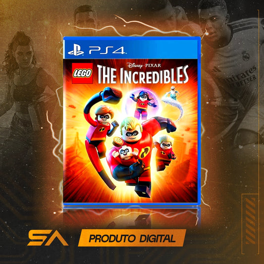 Capa oficial do jogo LEGO Os Incríveis para PS4 em Mídia Digital
