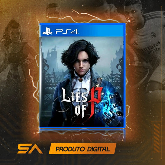 Capa oficial do jogo Lies of P para PS4 em Mídia Digital