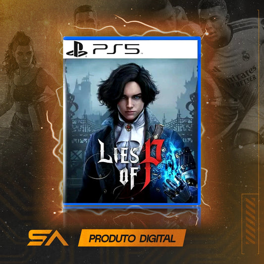 Capa oficial do jogo Lies of P para PS5 em Mídia Digital