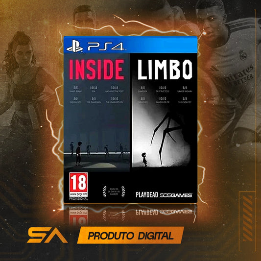 Capa oficial do jogo Limbo & Inside Bundle para PS4 em Mídia Digital