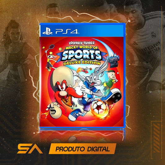 Capa oficial do jogo Looney Tunes Wacky World of SPORTS para PS4 em Mídia Digital