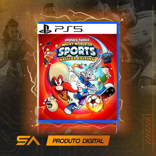 Capa oficial do jogo Looney Tunes Wacky World of SPORTS para PS5 em Mídia Digital