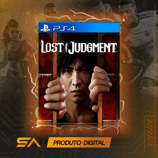 Capa oficial do jogo Lost Judgment para PS4 em Mídia Digital