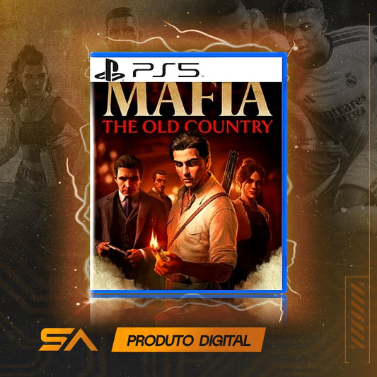 Capa oficial do jogo Mafia: The Old Country para PS5 em Mídia Digital