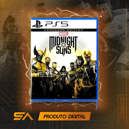 Capa oficial do jogo Marvel's Midnight Suns Edição Enhanced para PS5 em Mídia Digital