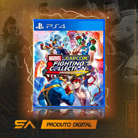 Capa oficial do jogo Marvel Vs. Capcom Fighting Collection: Arcade Classics para PS4 em Mídia Digital