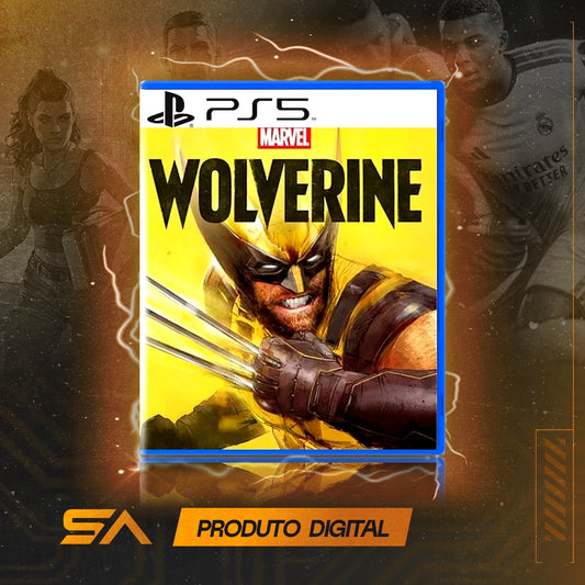 Capa oficial do jogo Marvel's Wolverine para PS5 em Mídia Digital