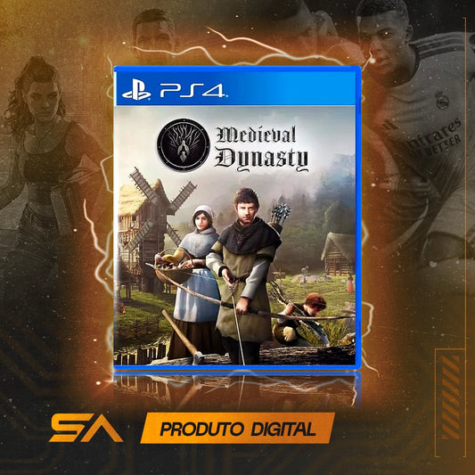 Capa oficial do jogo Medieval Dynasty para PS4 em Mídia Digital