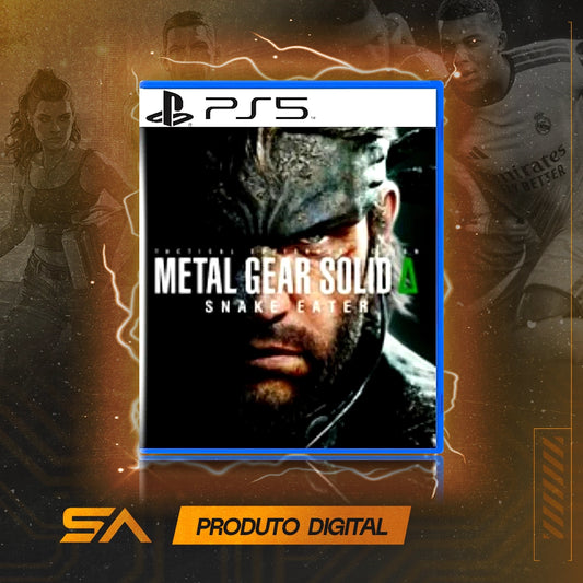 Capa oficial do jogo Metal Gear Solid Δ: Snake Eater para PS5 em Mídia Digital