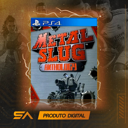 Capa oficial do jogo Metal Slug Anthology para PS4 em Mídia Digital