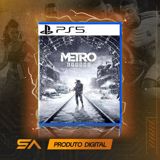 Capa oficial do jogo Metro Exodus para PS5 em Mídia Digital
