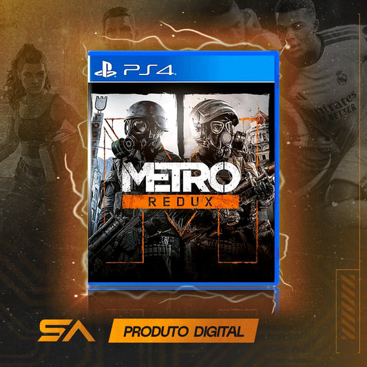 Capa oficial do jogo Metro Redux para PS4 em Mídia Digital