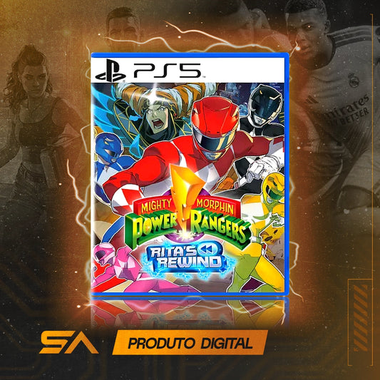 Capa oficial do jogo Mighty Morphin Power Rangers: Rita's Rewind para PS5 em Mídia Digital
