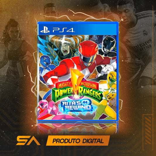 Capa oficial do jogo Mighty Morphin Power Rangers: Rita's Rewind para PS4 em Mídia Digital