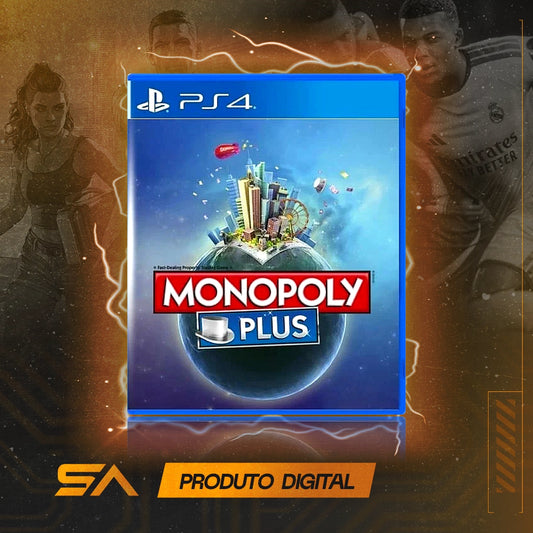 Capa oficial do jogo Monopoly Plus para PS4 em Mídia Digital