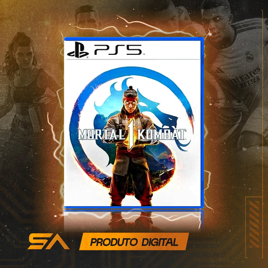 Capa oficial do jogo Mortal Kombat 1 para PS5 em Mídia Digital