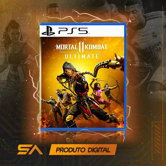 Capa oficial do jogo Mortal Kombat 11 Ultimate para PS5 em Mídia Digital