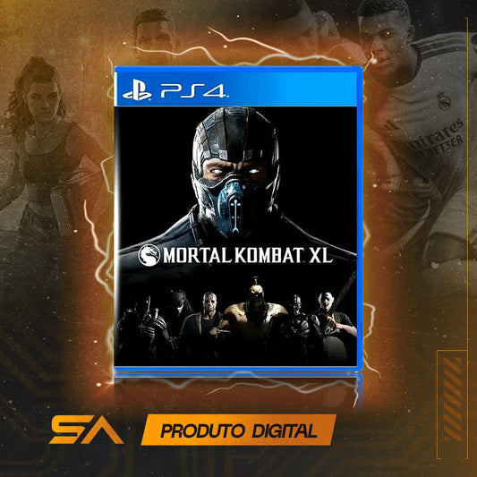 Capa oficial do jogo Mortal Kombat Xl para PS4 em Mídia Digital