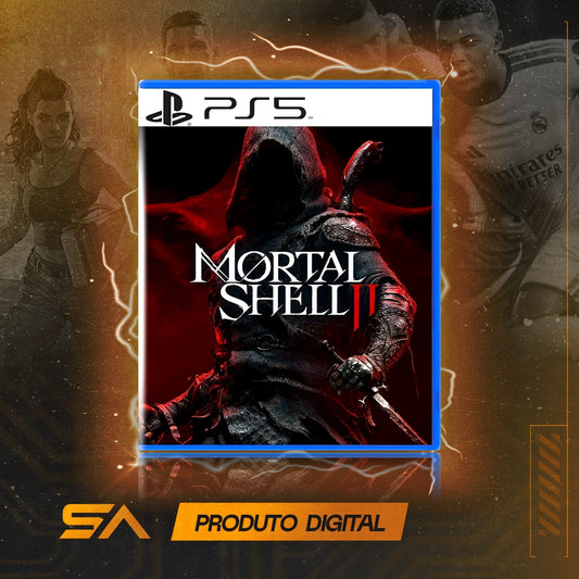 Capa oficial do jogo Mortal Shell II para PS5 em Mídia Digital