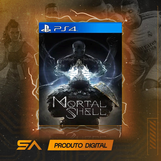 Capa oficial do jogo Mortal Shell para PS4 em Mídia Digital