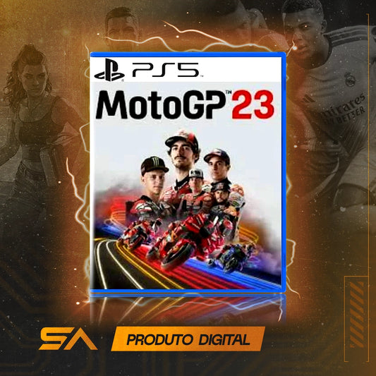 Capa oficial do jogo MotoGP 23 para PS5 em Mídia Digital