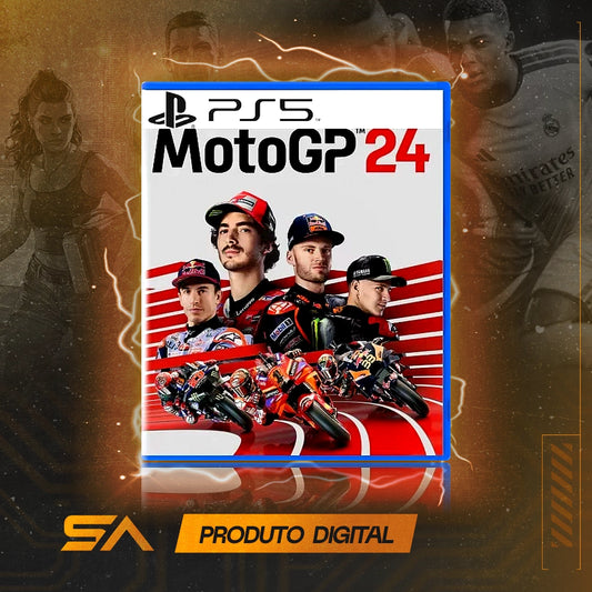 Capa oficial do jogo MotoGP 24 para PS5 em Mídia Digital