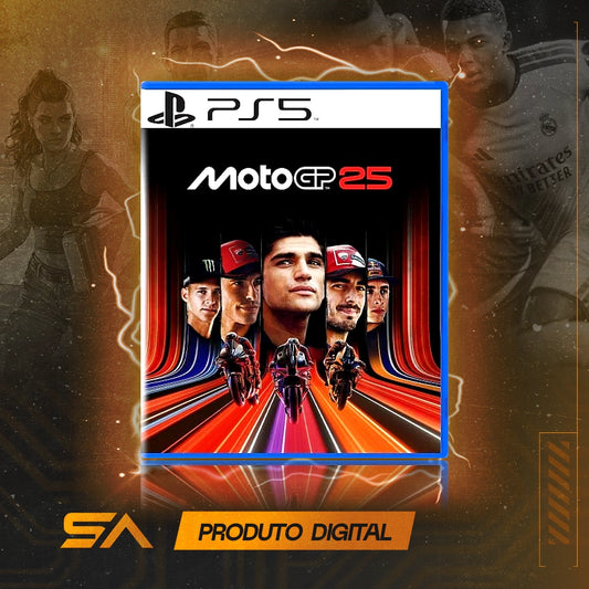 Capa oficial do jogo MotoGP 25 para PS5 em Mídia Digital