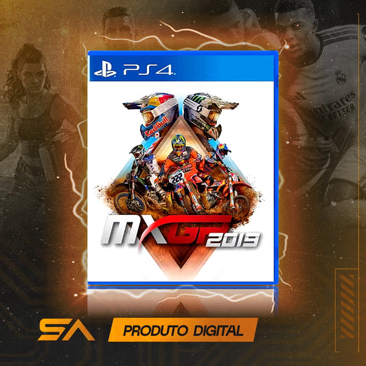 Capa oficial do jogo MXGP 2019 - The Official Motocross Videogame para PS4 em Mídia Digital