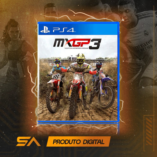 Capa oficial do jogo Mxgp3 - The Official Motocross Videogame para PS4 em Mídia Digital