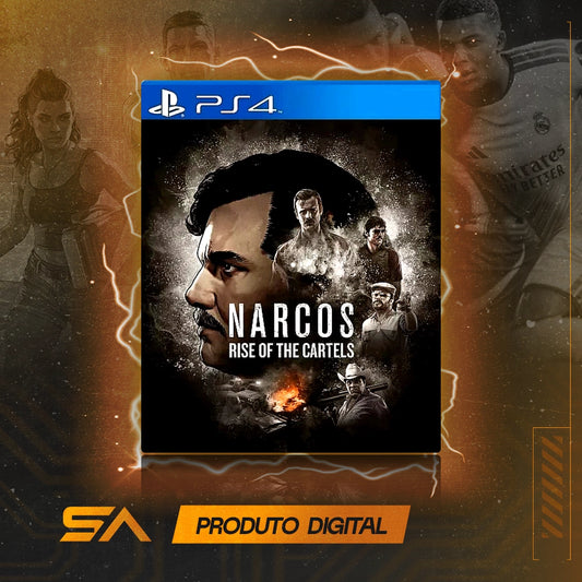 Capa oficial do jogo Narcos: Rise of The Cartels para PS4 em Mídia Digital
