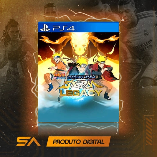 Capa oficial do jogo Naruto Shippuden: Ultimate Ninja Storm Legacy para PS4 em Mídia Digital