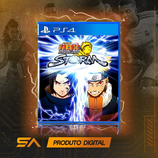 Capa oficial do jogo Naruto Ultimate Ninja Storm para PS4 em Mídia Digital