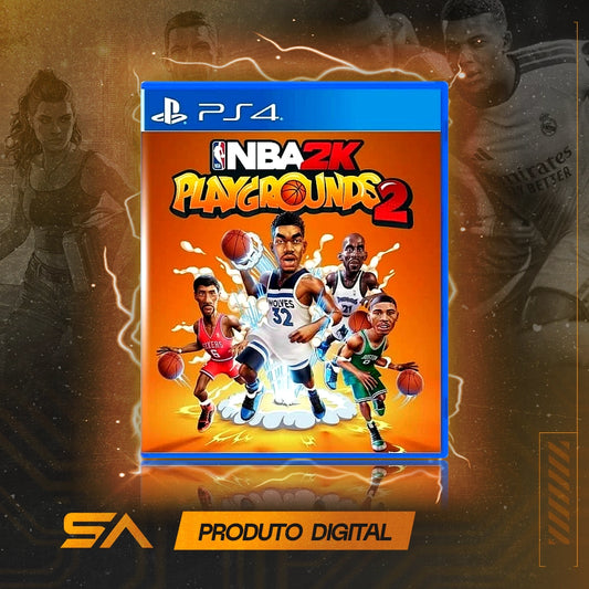 Capa oficial do jogo NBA 2K Playgrounds 2 para PS4 em Mídia Digital