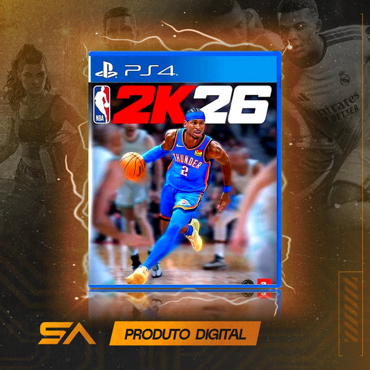 Capa oficial do jogo NBA 2k26 para PS4 em Mídia Digital